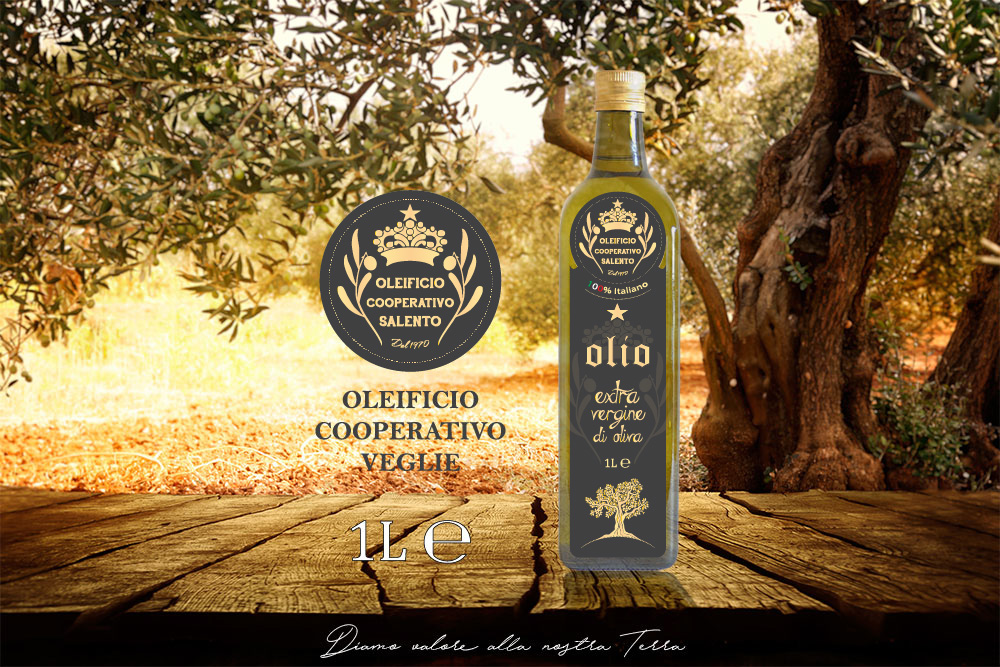 Olio extravergine di Oliva in bottiglia da 1 Litro ⋆ Oleificio Cooperativo  Salento